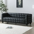thumbnail image 2 of Emma Luxurious Faux Leather Sofa in Black, 2 of 2