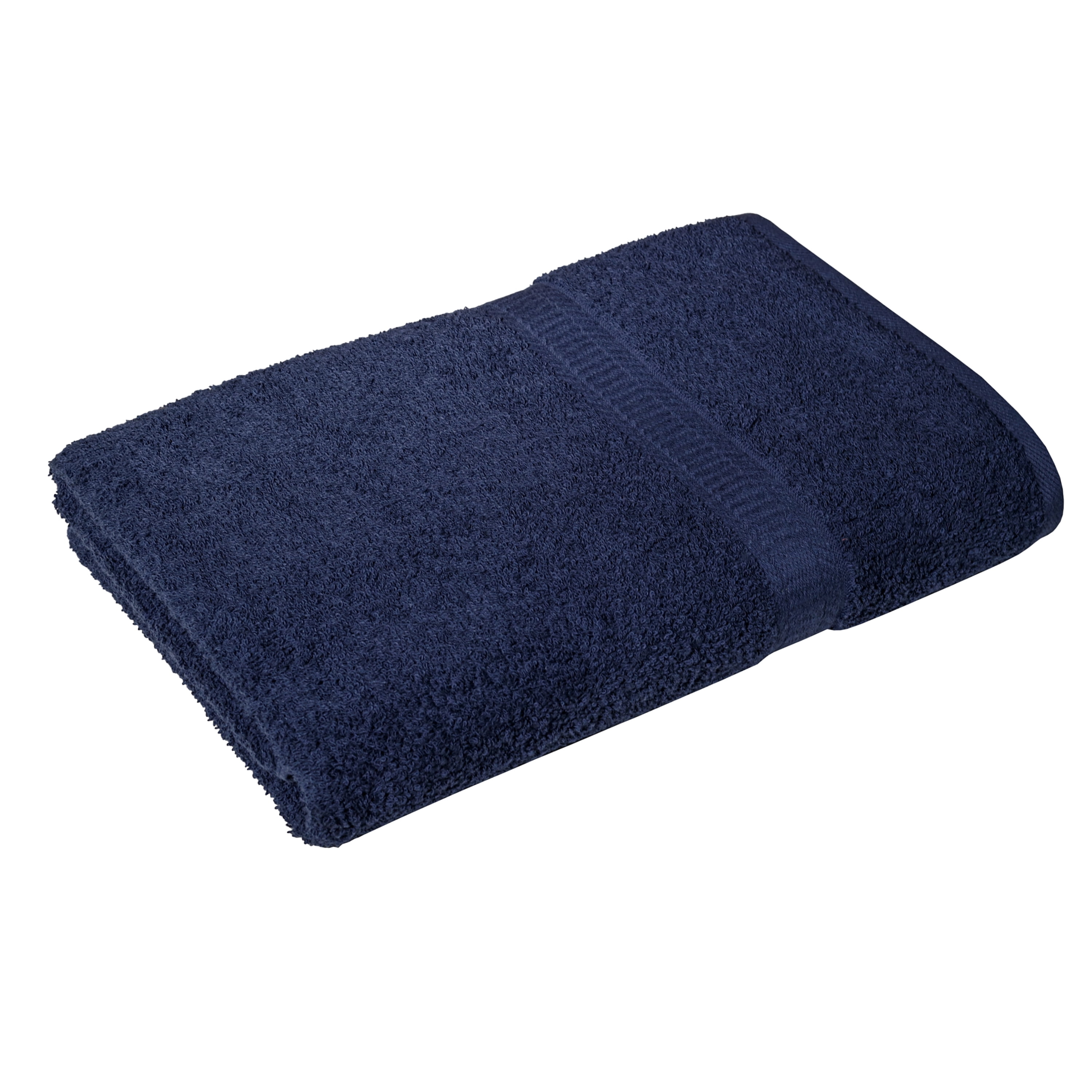 (2 pack) Mainstays 100% Cotton Bath Sheet, Navy