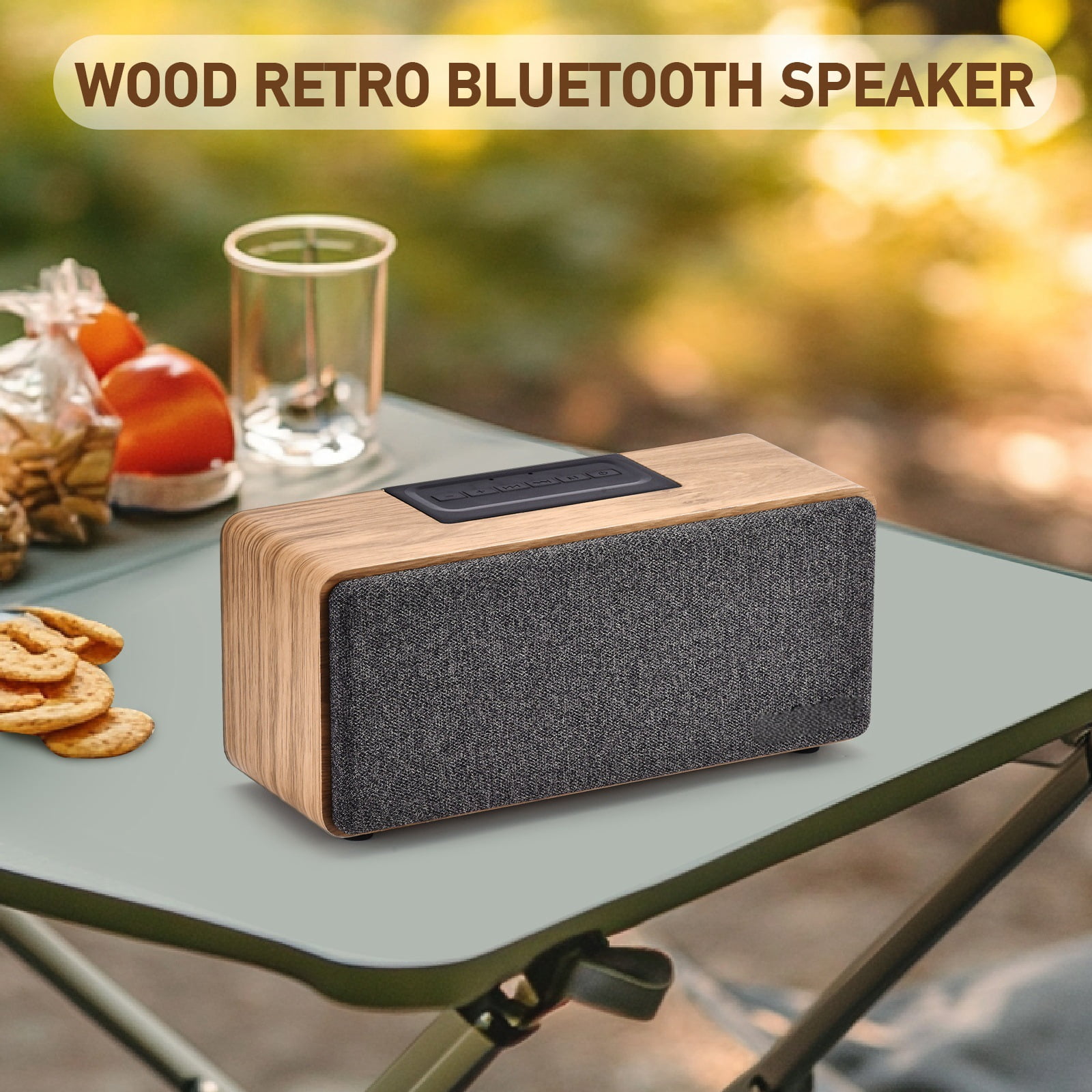 MUSICOZY Portable Bluetooth Speaker,Vintage Bluetooth Wireless Fabric Speaker with AM/FM Radio, HD Stereo Sound, Rechargeable Speaker Indoors w/Aux Input, Built-in Mic,Outdoor Speakers Beach Travel