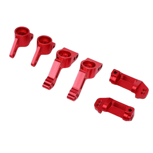 RC Car Front Steering Blocks Caster Blocks Rear Stub Axle Carriers Kit 2PCs Front Steering 2PCs Rear Stub Axle Aluminum Alloy Replacement for Slash 2WD