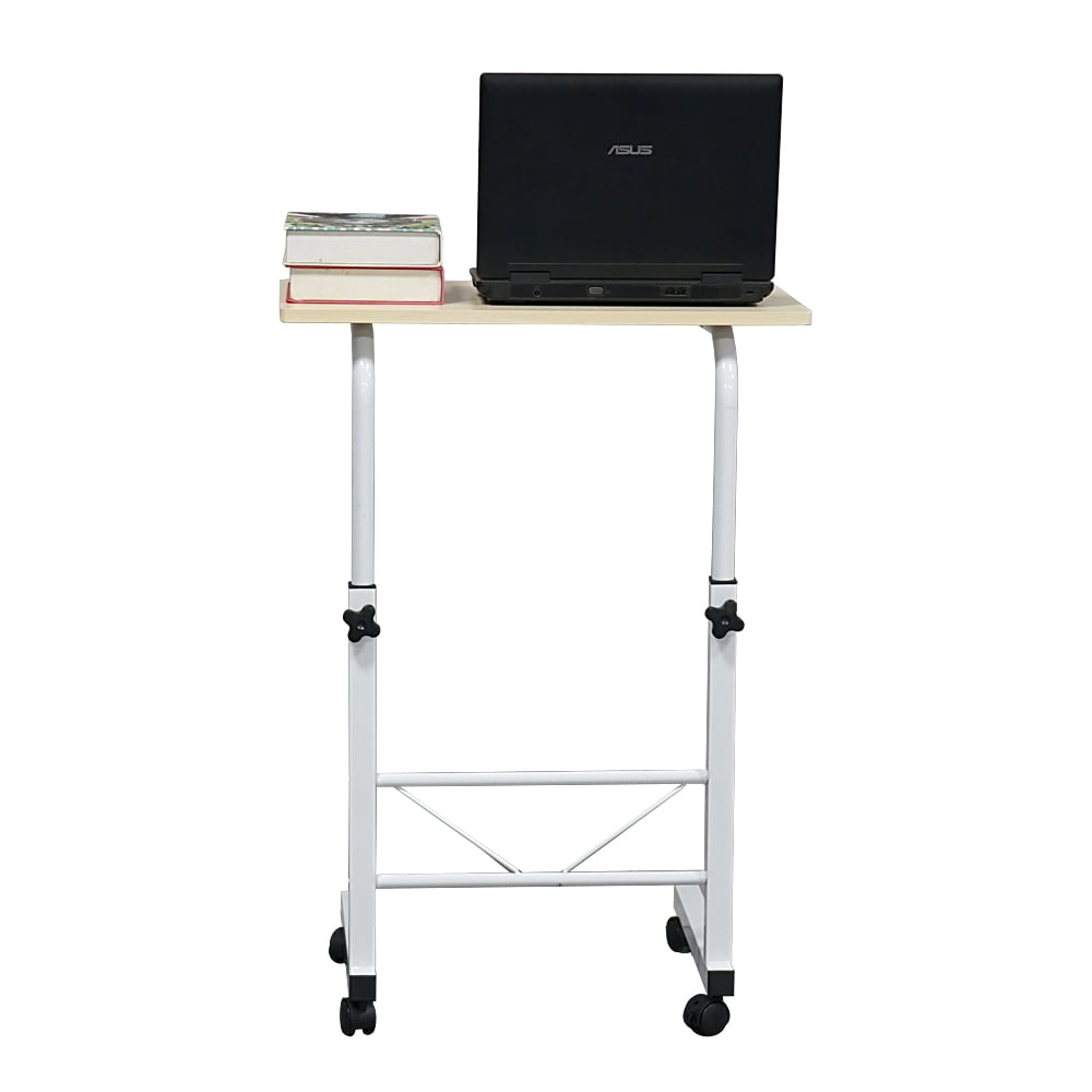Laptop Stands With Wheels E1 15mm Chipboard Steel Small Desk Adjule Portable 360 Degree Rotation Rolling Supports Up To 30 Lbs For