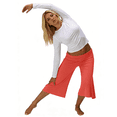 thumbnail image 7 of MLQIDK Yoga Capri Pants for Women Trendy Summer Yoga Leggings Knee Length High Waisted Plus Size Leggings Dressy Casual Yoga Capris with Pockets Watermelon Red XL, 7 of 7