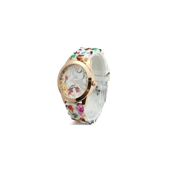fastboy Women Alloy Watch Adults Party Casual Style Flower Pattern Girl Wristwatch Band Decoration Wrist Accessory Birthday Gift Type 2 Type 1