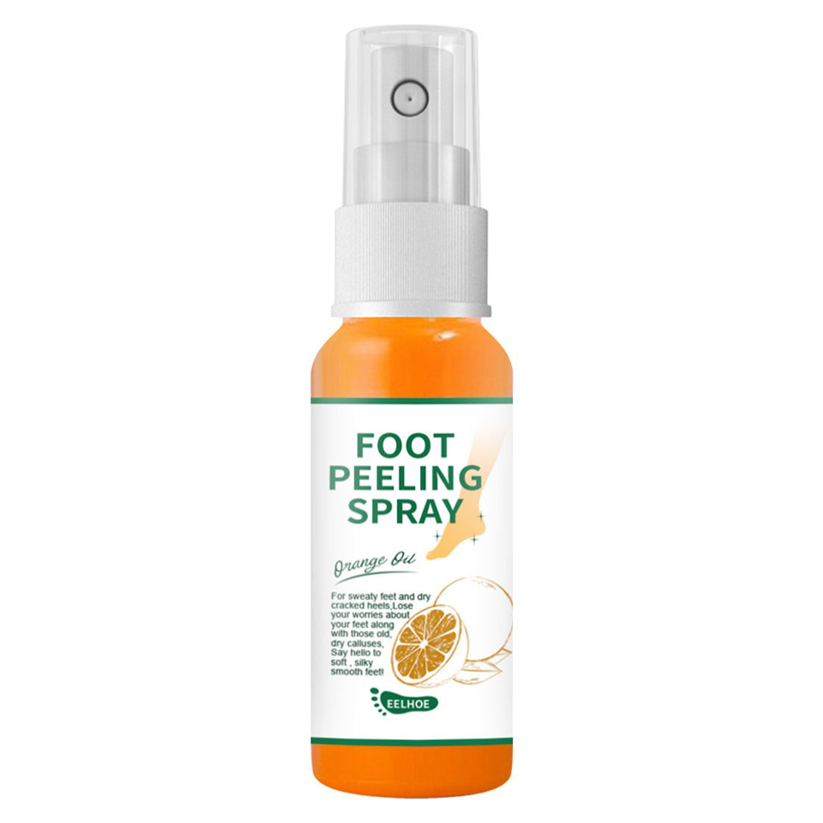 EELHOE 30ml Orange Foot Peeling Spray Soften Calluses Tender Feet