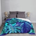 thumbnail image 3 of Tropical Watercolor Jungle Throw Blanket, Soft Blanket Keeps Warm All Seasons, Lightweight Warm Blanket For Sofa Bed Sofa - 40"x30", 3 of 8