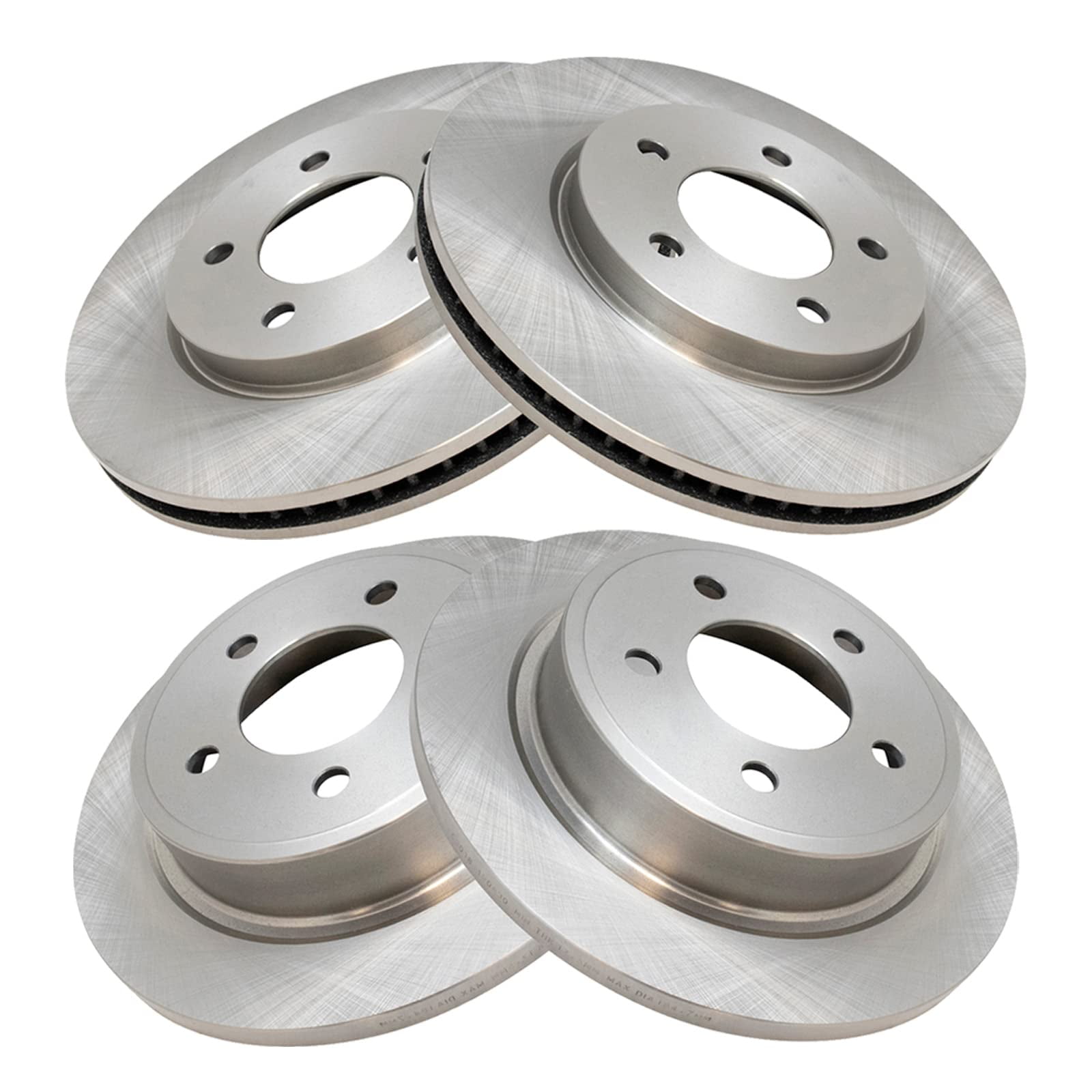 TRQ Front & Rear Brake Rotors Set Fits Select 2004-2008 Chrysler Pacifica