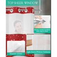 thumbnail image 4 of No Hook Shower Curtain with Snap in Liner, Christmas Snowman Winter Showflake Red Hotel Shower Curtains for Bathroom, Washable Shower Curtain Liner Set with Mesh Top Window, 60"x72", 4 of 6