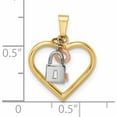 thumbnail image 3 of 14K Tri-Color Heart, Lock And Key Pendant Made In Turkey -Jewelry By Sweet Pea, 3 of 7