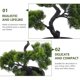 thumbnail image 3 of ADDHAT Árbol Bonsái Artificial Para Interior Planta Falsa Para Oficina Y Hogar, 3 of 6