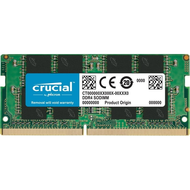Crucial 8GB Simple DDR4 2666 MT/S (PC4-21300) SR X8 SODIMM 260-Pin Memory - CT8G4SFS8266