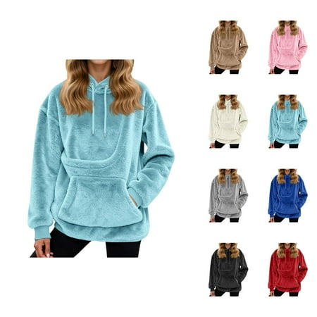 Women s Pet Carrier Hoodie 2025 Long Sleeve Plain Flannel Hooded Sweatshirt with Puppy Kitten Pocket Pullover Top