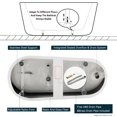 thumbnail image 4 of 59" Acrylic Freestanding Soaking Bathtub, White Modern Standalone Tub with Brushed Nickel Drain, Minimalist Linear Overflow Design, cUPC Certified for Residential Bathrooms, 4 of 9