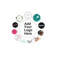 thumbnail image 1 of Pegatinas redondas y cuadradas para manualidades, pegatinas de sello personalizadas con logotipo personalizado, Diseña tus propias pegatinas, 100 piezas, 1 of 3