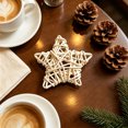 thumbnail image 3 of Handwoven Rattan Star Ornament Set Natural Fiber Hanging Decor Pieces For Wall Indoor Tabletop Display Home Farmhouse Decoration, 3 of 6