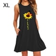 thumbnail image 1 of Vestido Corto Sin Mangas Vestido De Chaleco Midi Mujer Estampado Trajes De Verano, Negro, XL Methold AP002125-28, 1 of 5