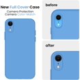 thumbnail image 2 of iPhone XR Case, Silicone Upgraded [Square Edges] & [Camera Protecion] Phone Case with Soft Anti-Scratch Microfiber Lining, 6.1 inch, Blue, 2 of 5