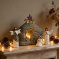 thumbnail image 3 of Cheapark Décoration de Table en Résine en Forme de Croix LED de Pâques, Ensemble de Statue de Jésus Résurrection, Décoration de Table en Résine pour Pâques, Ornements de Table pour Maison de Vacances Intérieure, 3 of 6