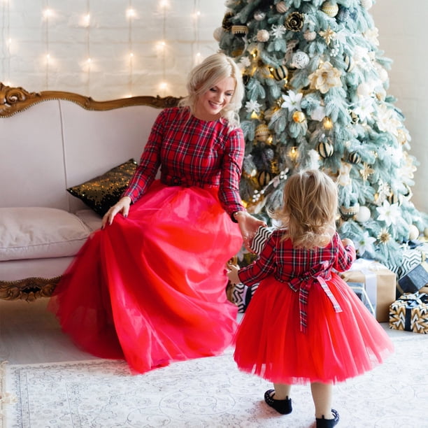 white christmas dresses Green Pines Mommy and Me Dress 4T