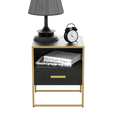 thumbnail image 6 of DeeHome Update Modern Nightstand with 1Drawers, Suitable for Bedroom/Living Room/Side Table (Gold and Black ), 6 of 7
