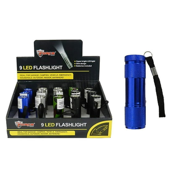 Diamond Visions Max Force FL-9LE 9 LED Design Flashlight Set in Assorted Colors 2 Flashlights