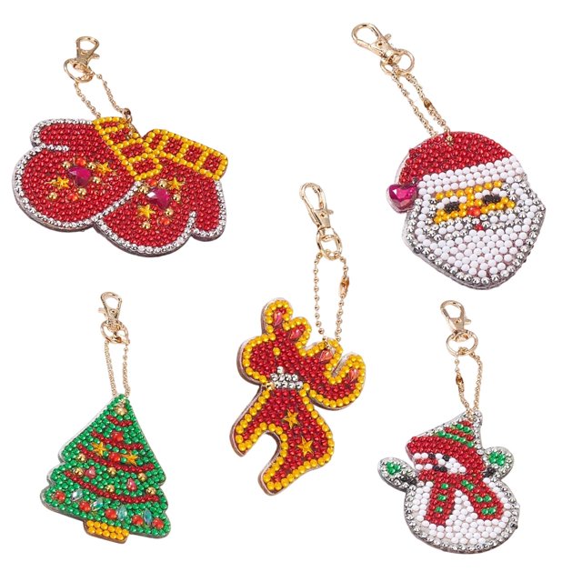Santa Painting Hanging Pendant DIY Special Shaped Painting Hanging Wrap with Ropes for Party Holiday