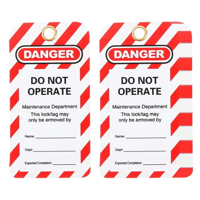Unique Bargains Lockout Tags, 12 Pack Loto Tags Lockout Tagout Tags Danger Do Not Operate for Lock Out Tag Out