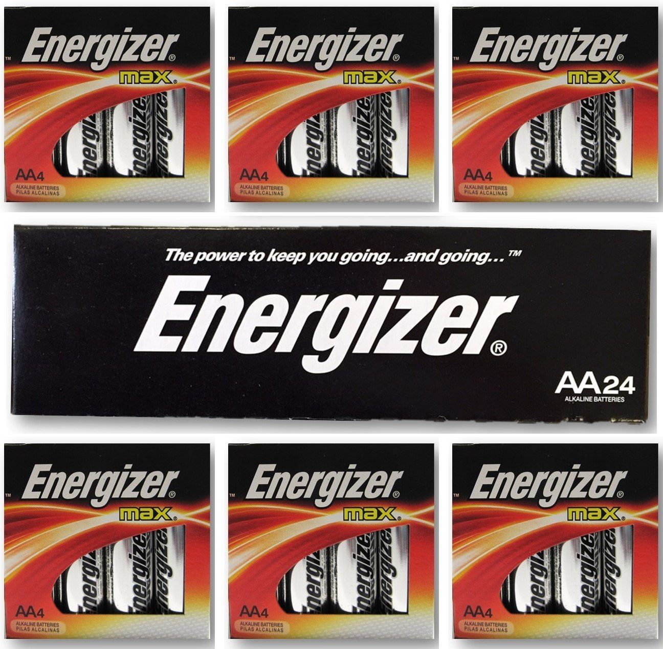 Energizer AA Max Alkaline E91 LR6 1.5V Batteries 'In Original Box' x 24