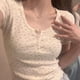 thumbnail image 5 of WAITLOVER Camiseta de manga corta con cuello en U y estampado floral para mujer, 5 of 6