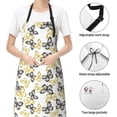 thumbnail image 6 of Lsque Golden Glitter Butterflies Waterproof Apron Chef Aprons for Men Heavy Duty Chemical Work Apron Extra Long Grilling Aprons with Adjustable Bib Apron, 6 of 9