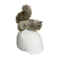 yotijay Squirrel Ski Helmet Cover Knitted Cap Lightweight Cute Lovely Skiing Helmet Cover Ski Helmet Decoration for Snowboard Outdoor