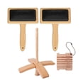 thumbnail image 1 of KLKCMS Wool Brushes Hand Carders DIY Crafts Wpi Gauge for Felting Crocheting Crafts Set B, 1 of 9