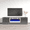 Gray, variant on Shu WH-EF Fireplace TV Stand for TVs up to 80", Modern High Gloss 71" Entertainment Center, Electric Fireplace TV Media Console with Storage Cabinets
