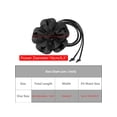 thumbnail image 4 of Women's Flower Waist PU Leather Belt Boho Skinny Rope Floral Dress Belt Black One Size, 4 of 6