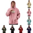 thumbnail image 5 of Pet Pouch Hoodie Cat Dog Carrier Hoodies with Pull Side Zip Pockets Hooded Sweatshirts for Puppy Kitten Holder, 5 of 5