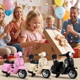 thumbnail image 6 of LAZY BUDDY Licensed Vespa Ride on Scooter, 6V Electric Motorcycle for Kids with Training Wheels, LED Headlight, Ride on Toy Gift for 3+, 6 of 10