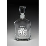 Devlin Irish Coat of Arms Whiskey Decanter (Sand Etched)