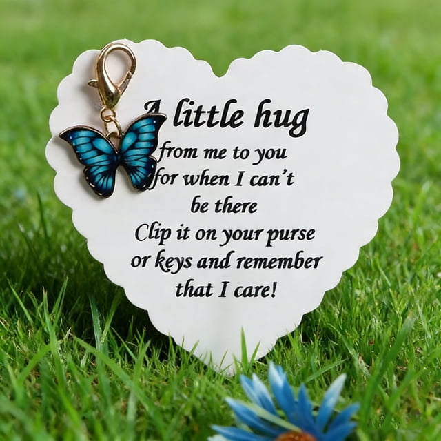 Weloille Butterfly Pendant Card, Delicate Hollow Butterfly Greeting Card, Elegant Romantic Message Card for Gift Decoration, 1 Piece for Birthday Anniversary Holiday Gift Wrapping Decor