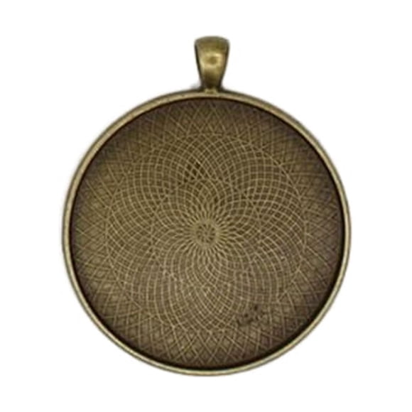 tredstone Women Men Vintage Round Pendant Necklace Bracelet Anklet Hanging Decoration Jewellery Handmade Handicraft Accessories Bronze 45mm 1Set