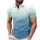thumbnail image 1 of Camisetas de Manga Corta de los Hombres Casual Gradiente Solapa Botón Arriba Camiseta, Top Ligero para el Hogar, Uso Diario Y Cómodo, 1 of 5
