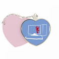 thumbnail image 1 of Computer Box Giraffe Keyboard Mirror Travel Purse Makeup Heart Pink, 1 of 4
