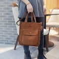 thumbnail image 5 of Stylish Corduroy Tote Bag for Women Everyday Casual Shoulder and Top Handle Designer Purse, 5 of 6