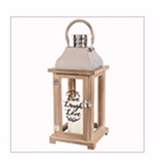 Carson Home Accents 181966 Lantern Live Laugh Love with LED Candle