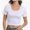 White, variant on Women's Casual Short Sleeve Scoop Neck Fitted Workout Basic Crop Top Teen T-shirts