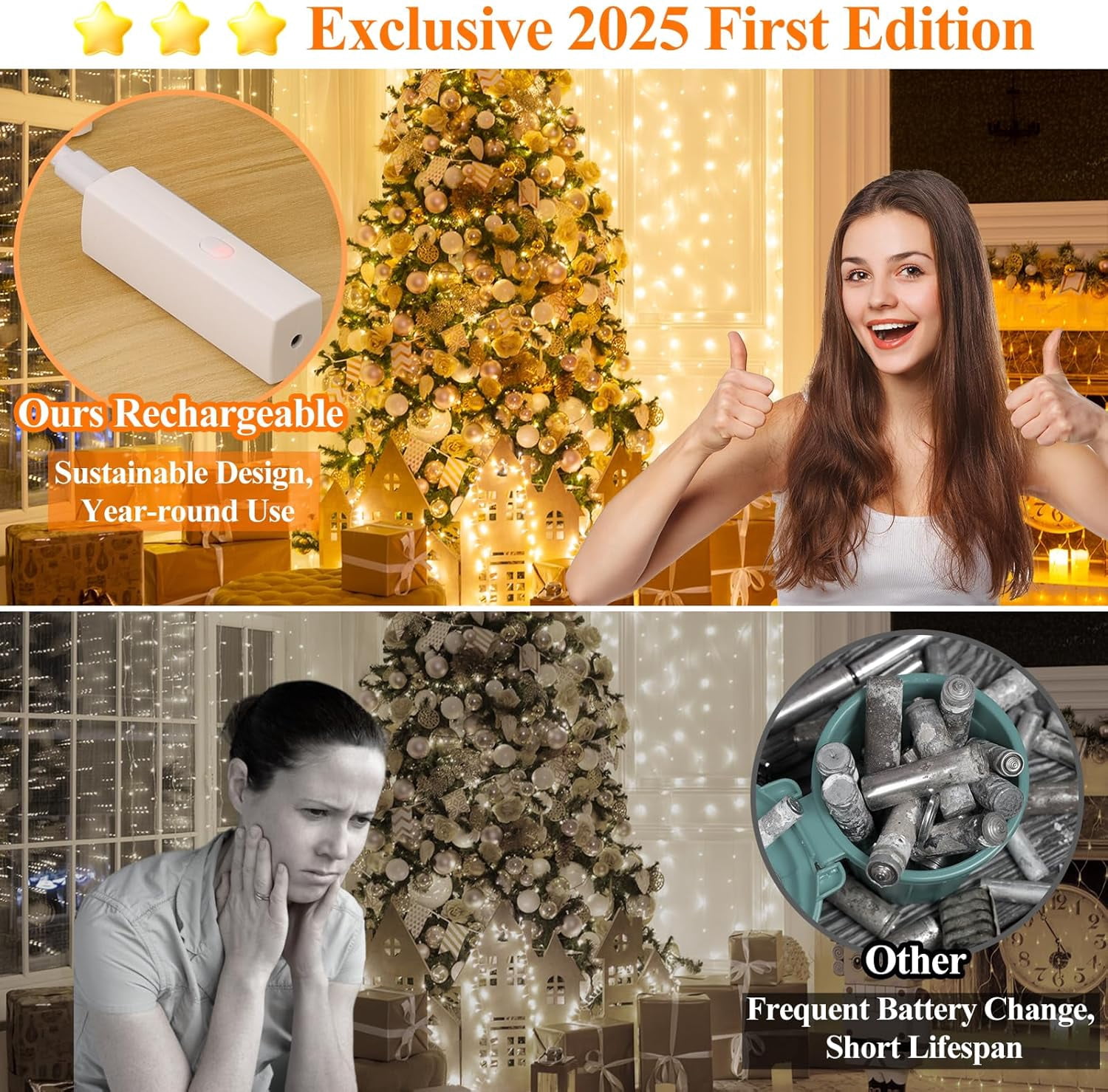 Nordic Hygge Lipstick Fairy Lights, (10M/33FT Warm White)