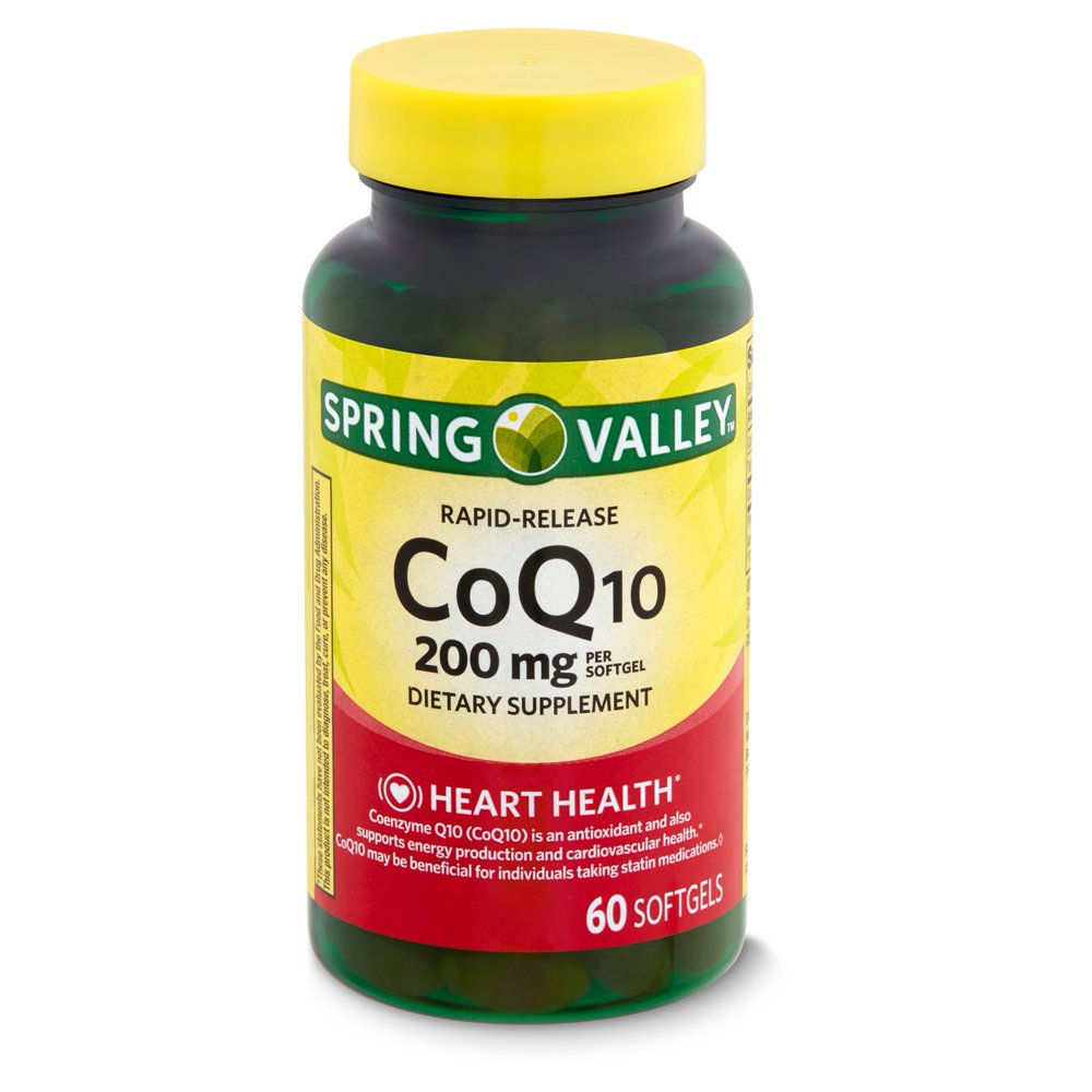 Spring Valley RapidRelease CoQ10 Dietary Supplement, 200 mg, 60 count