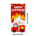 thumbnail image 3 of Firefighter Themed Happy Birthday Banner Background Decorations for Birthday Party Photography Props Backdrop Party Supplies Kids Celebration Decor, 3 of 8
