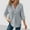 Long sleeve shirts -Gray, variant on Fall Clothes Women!Homenesgenics Tops for Women Long Sleeve Plus Size Women's Solid Color Button V-Neck Casual Pullover Hooded Drawstring Brown XXL