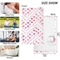 thumbnail image 3 of Dreamtimes Cute Heart Printing Hand Towels, 2 PCS Pack 16 x 28 Inches Extra Absorbent Pure Cotton Towels, Super Soft Hand Towel for Bathroom, Hotel, Kitchen, Gym, 3 of 7