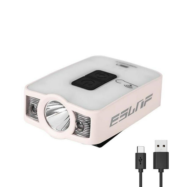Linterna frontal portátil XPG + COB con clip de tapa con sensor inteligente LED para pesca (blanco) Likrtyny Para estrenar