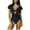 Black, variant on purcolt Womens One-Piece Swimsuit Mesh Ruffle Bathing Suit Slimming Tummy Control Beach Modest Swimwear